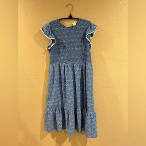 Melrose and Market Blue Floral Midi Dress